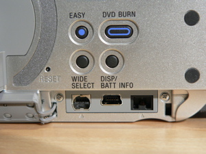 Sony DCR-SR90 connectique