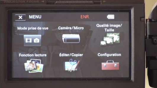 menus sony