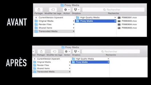 comparaison FCPX