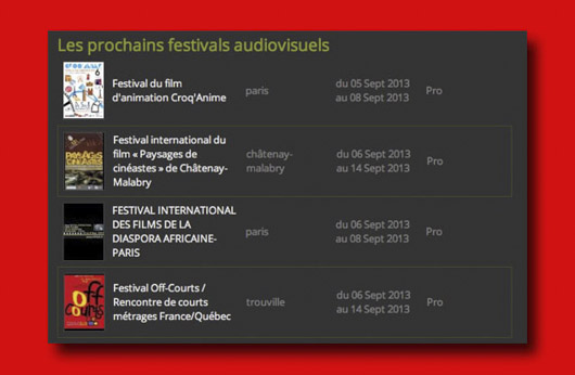 festivals audiovisuels