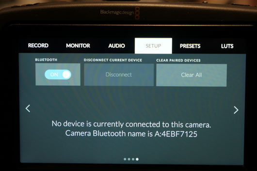 BMPCC Bluetooth