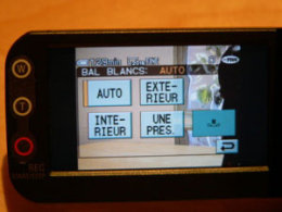 menu balance des blancs Sony DCR-DVD403