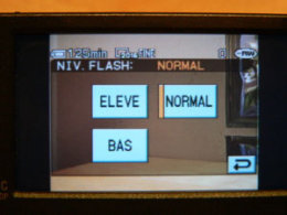 niveau flasf Sony DCR-DVD403