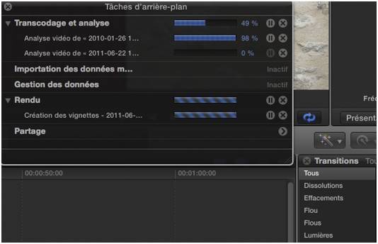 FCPX taches