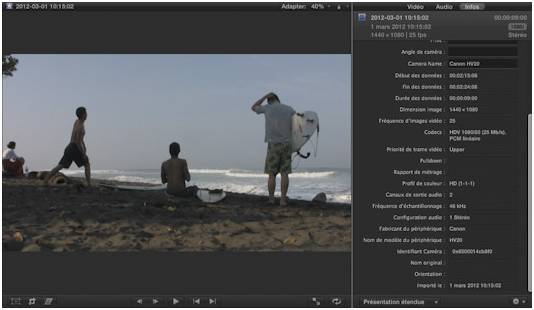 capture HDV FCPX