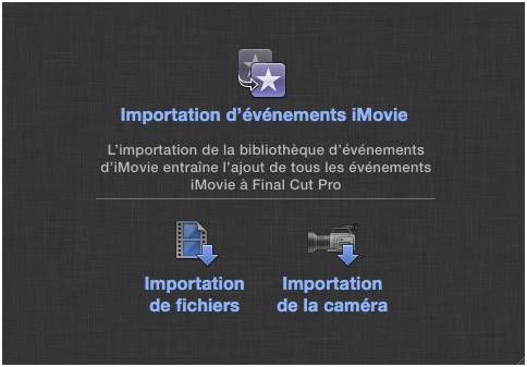 FCP X import imovie