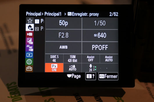 FX30 menu principal