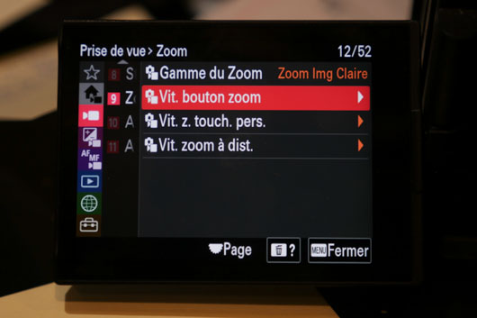 FX30 vitesse zoom