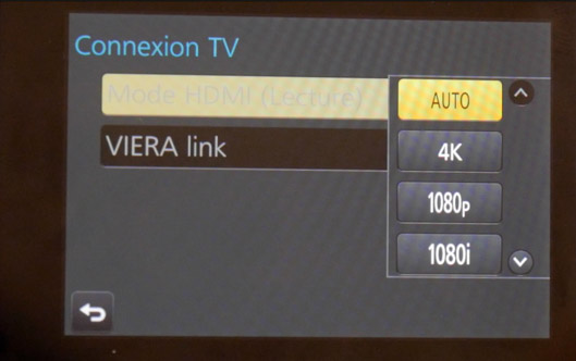 menu mode HDMI