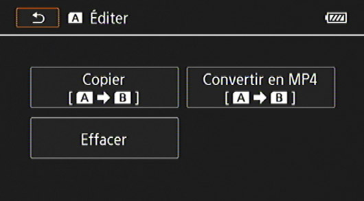 editer copier Canon HFG30