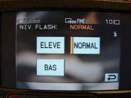 Sony DCR-PC1000 niveau flash