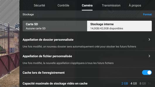 dji mini 5 pro stockage