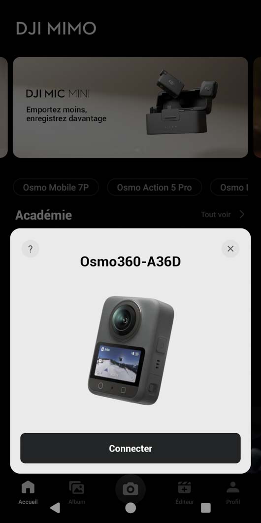 connexion osmo360