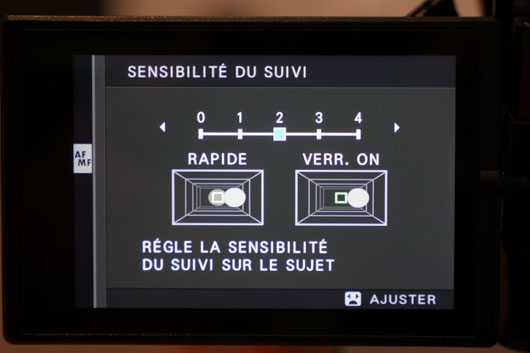 Sensibilit du suivi Fuji X-T4