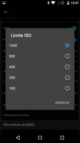 limite iso maxi gopro