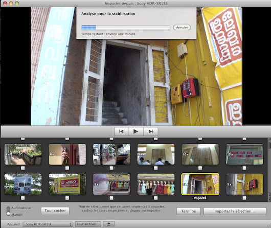 iMovie 09 stabilisation