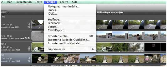 imovie 09 partage