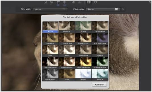 imovie 10 effets