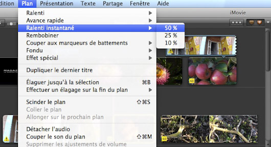 iMovie 11 Ralenti Acclr