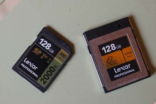 cartes SDXC et CFexpress