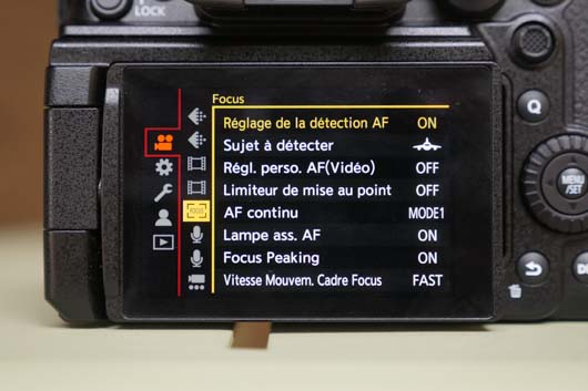 GH7 autofocus menu