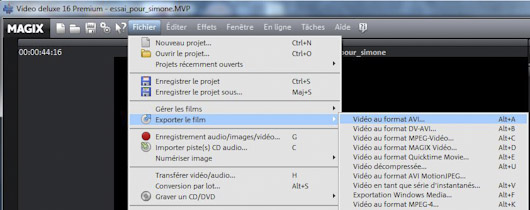 Magix Video Deluxe export