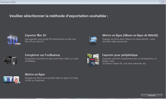 Video Deluxe exportation