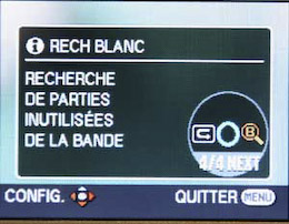 Panasonic NV-GS500 recherche de blancs