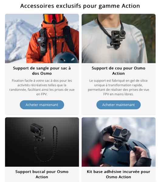 Kit de fixations adhésives Dji pour Osmo Action