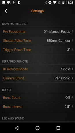 settings pluto trigger