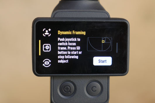 cadrage dynamique pocket 4