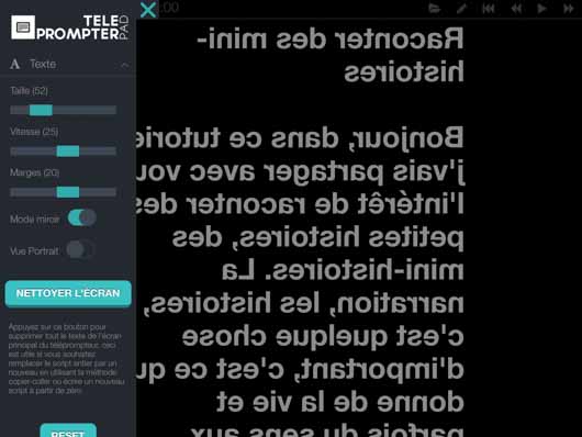 Prompteur Premium pour iPad ou Android 