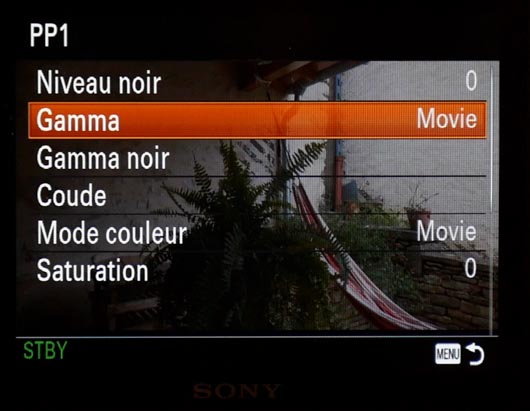 Tous les menus vidéo du Sony DSC-RX10 M4