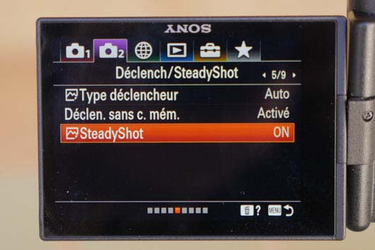 steadyshot Sony ZV-&