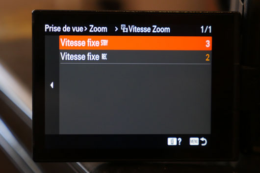 Sony zoom 16-35mm vitesse fixe