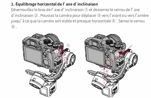 zhiyun quilibrage